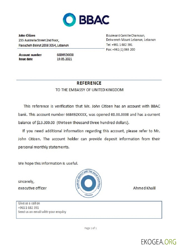 Liban , BBAC , reference